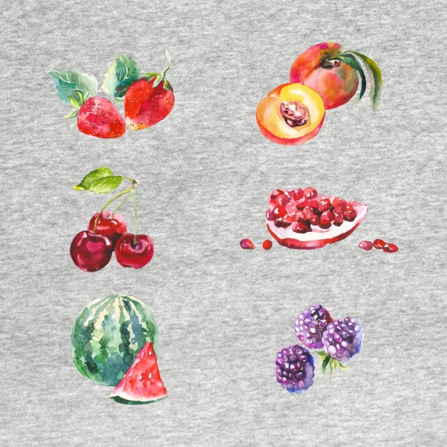 Watercolour Summer Fruits by jeune98